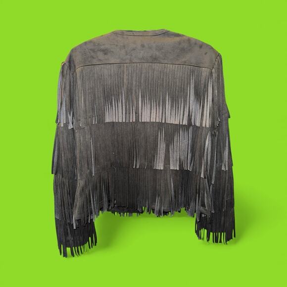 Serena Williams Black Fringe Women's Jacket - Picture 3 of 4